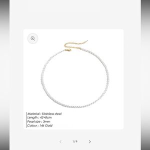 Tiny Oval Pearl Necklace